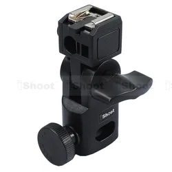 Mini Flash Bracket/Umbrella Holder - Universal Metal Hot Shoe Mount for Canon Nikon Pentax Olympus Sony HVL-F60M Speedlite