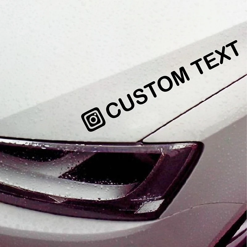 Personalized Custom Instagram Username Waterproof Car and Motorcycle Decals Bumper Sticker