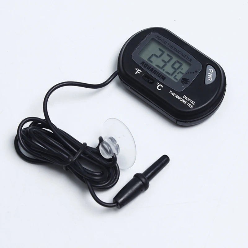 

100pcs/lot Digital LCD Screen Sensor Aquarium Water Thermometer Controller Wired Fish Tank Accessories Aquarium Thermometer