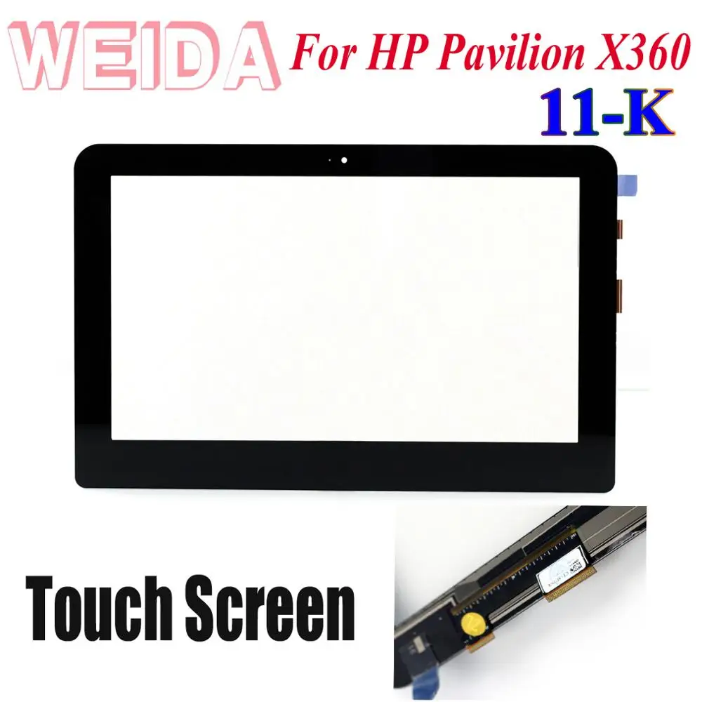 WEIDA 터치 디지타이저 HP Pavilion X360 용 11K 11-K 시리즈 터치 디지타이저 LCD 디스플레이 어셈블리 11.6"