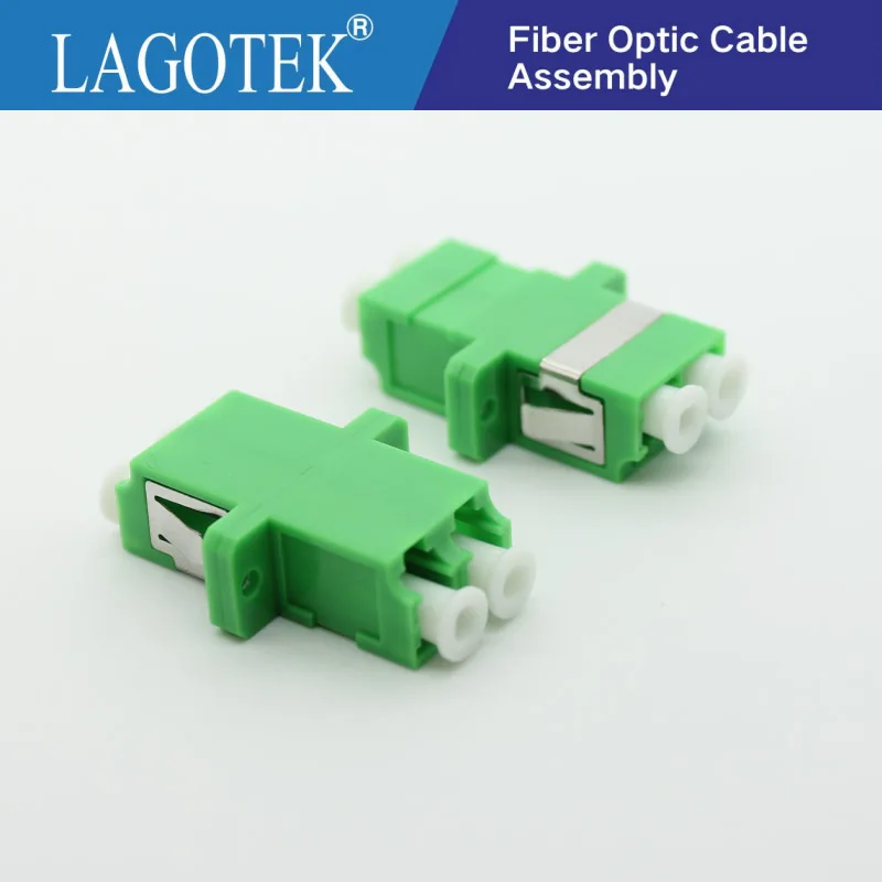 25/50/100/200Pcs LC APC Duplex single-mode Fiber optic Adapter LC Optical fiber coupler LC APC Fiber flange LC connector