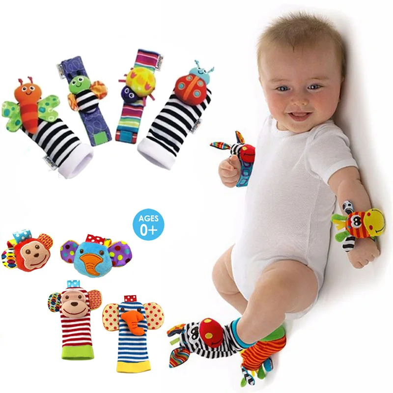 

Baby Rattle Socks Toys Stuffed Panda Animal Baby Toys Sound Wrist Rattle Infant Newborn 0 12 Months Make Sounds Kids Toys Gifts