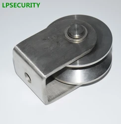 304 stainless steel V groove pulley slide wheel rollerfor swing/sliding gate with wheel+bracket height 81mm 3inch