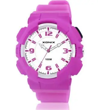 

Женские спортивные часы, кварцевые аналоговые светодиодные водонепроницаемые спортивные наручные часы для девочек 100, повседневные часы для плавания на открытом воздухе