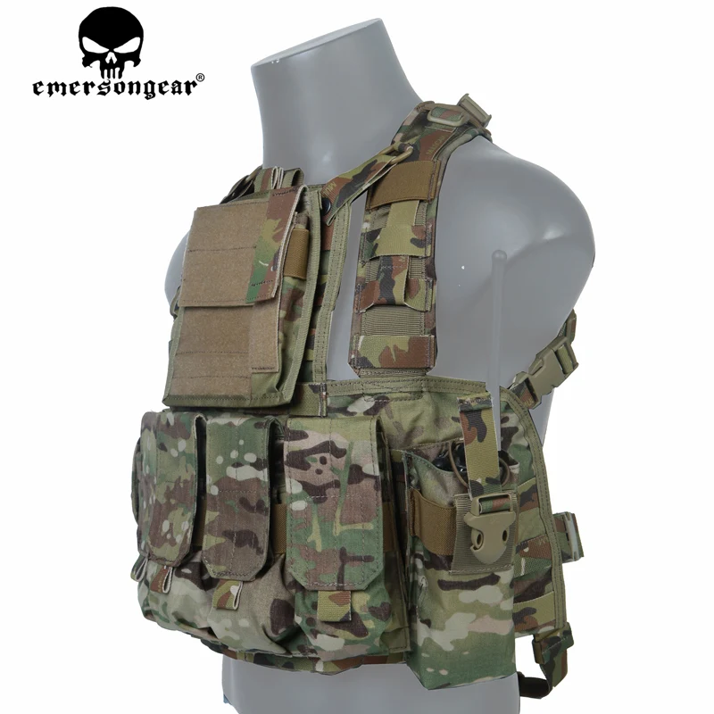 Navy Seals Combat Emersongear RRV Tactical Vest With Pouchs Set Camouflage Camo Gear Airsoftsports Multicam AOR1