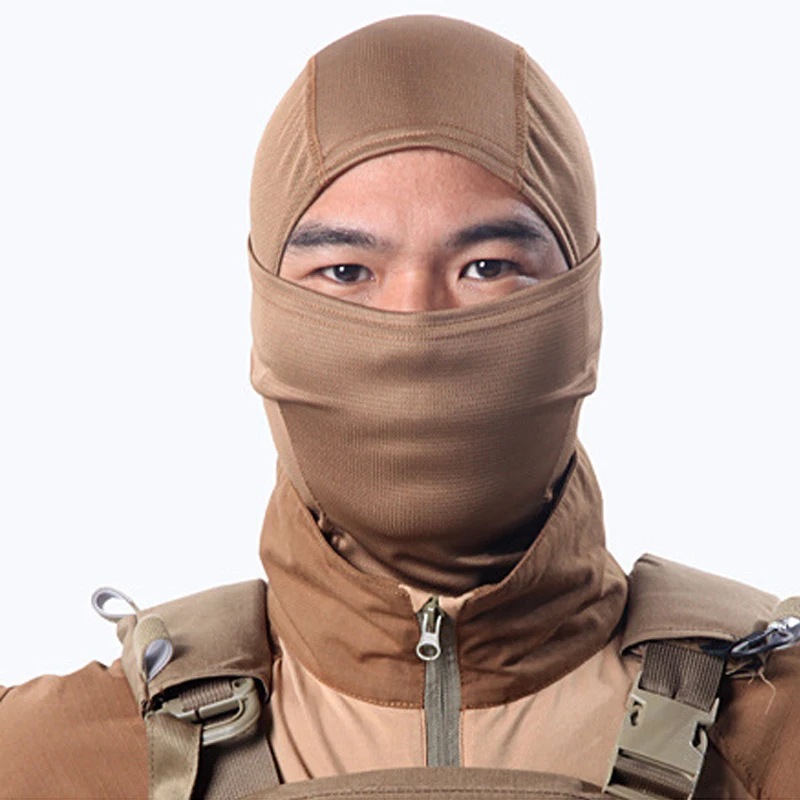 Military Tactics New Dolid Color Head Sets Windproof Outdoor Riding Protection Camouflage Warm Rattlesnake Ninja Turban