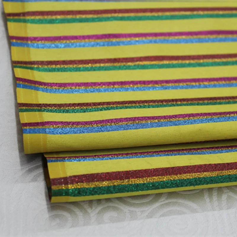 NCF205  73cm Colorful Strip Purl Chinese Style Cloth Fabric Buddhism Satin Fabric Garment Longskirt Fabric Festival Clothes