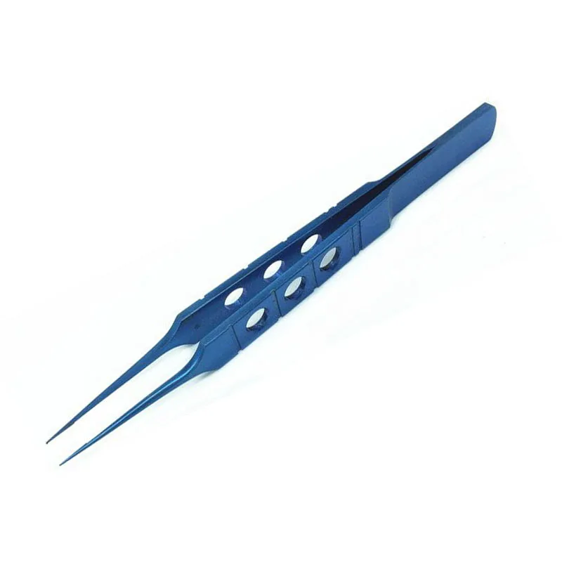 Micro Devices Ophthalmic Instruments Titanium Alloy110mm Straight Platform Tweezers Line Tweezers Cosmetic Tweezers