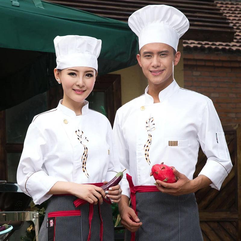 2017 new chef mặc ngắn tay của mùa hè nam và phụ nữ Khách Sạn của quán cà phê đầu bếp quần áo làm việc Bánh Bakery Bánh đầu bếp