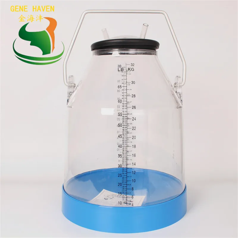 32 Liter Transparent Milking Bucket with Fixed Handle Be Usd on Cow Milking Machine for Dairy Farm