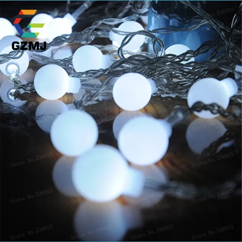 10M 80LED String ไฟกันน้ำกลางแจ้งจี้ใหม่ปี/คริสต์มาส Xmas WeddingCurtain ตกแต่งวันหยุด Fairy ไฟ H-11