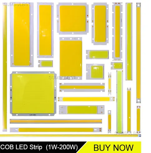 Große Förderung DC 12 V LED COB Streifen Lampe 1000LM 10 Watt LED Bar Lichter Lampe 200*10 MM Warm Pure White Blau Rot Grün Gelb beleuchtung – Detail 3