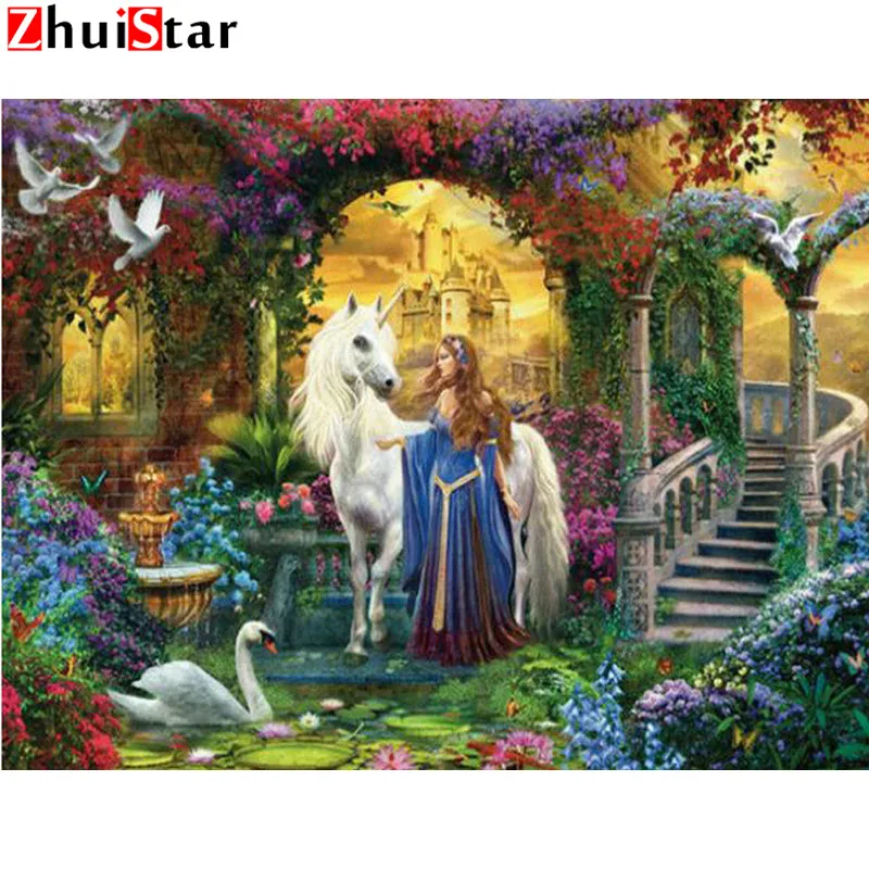 new Diamond embroidery crystal full square diamond sets unfinish decorative diy diamond painting cross stitch unicorn XY1