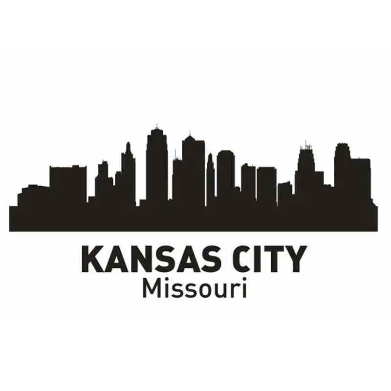 

KANSAS City Decal Landmark Skyline Wall Stickers Sketch Decals Poster Parede Home Decor Sticker