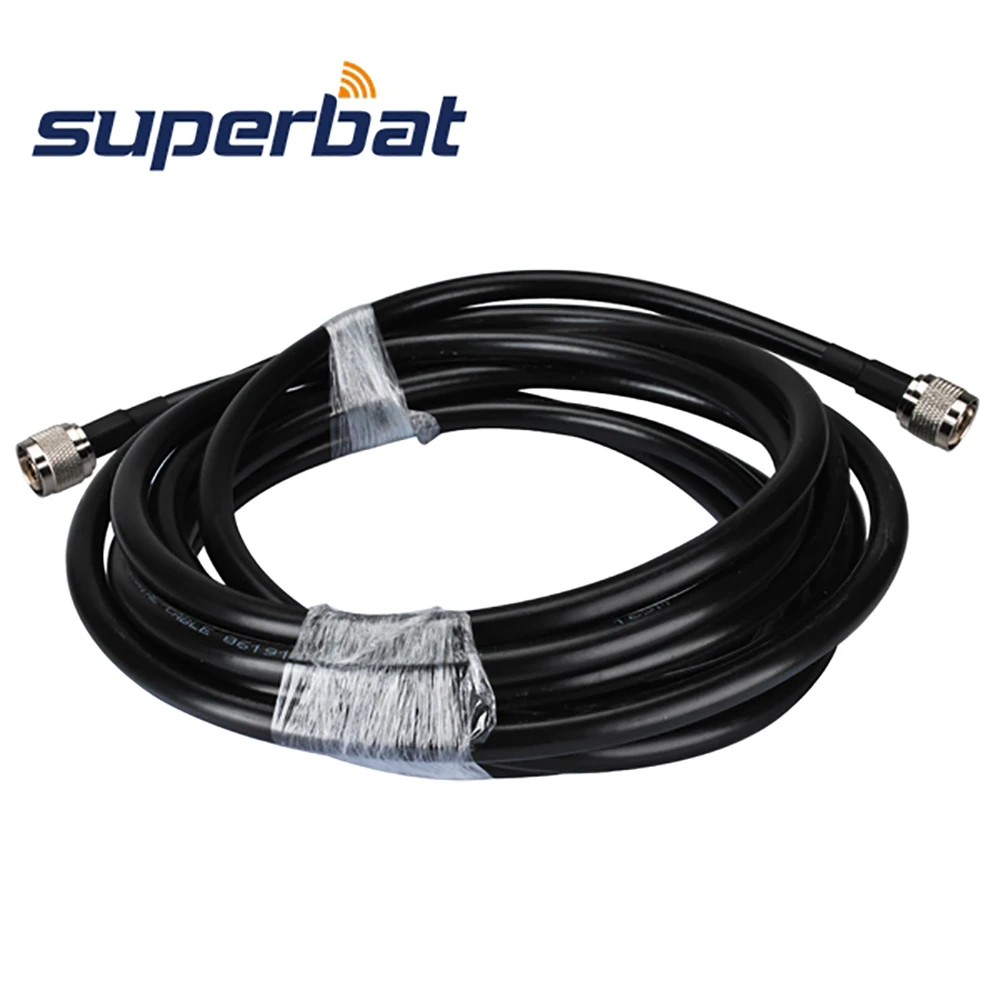 Superbat N Plug to Male Extension Cord Adapter Cable KSR400 5M for Wireless Antenna Aerial