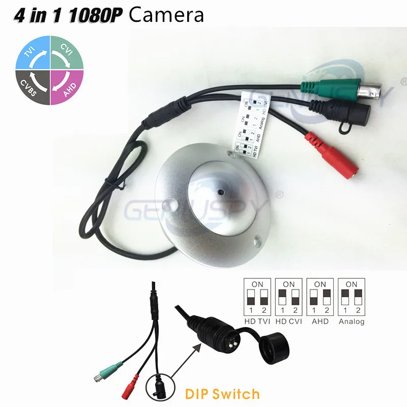 

New 1080P 4 IN 1 Solution Sony 323 TVI/CVI/CVBS UFO Flying Saucer CCTV Camera AHD With Waterproof Osd Menu 3.7mm Pin hole Lens