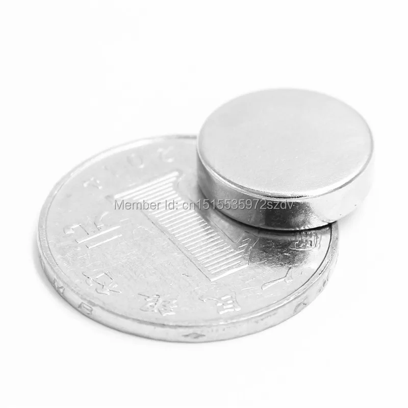 

50pcs Strong Round Dia 15mm x 4mm N35 Rare Earth Neodymium Magnet Art Craft Fridge 15x4mm