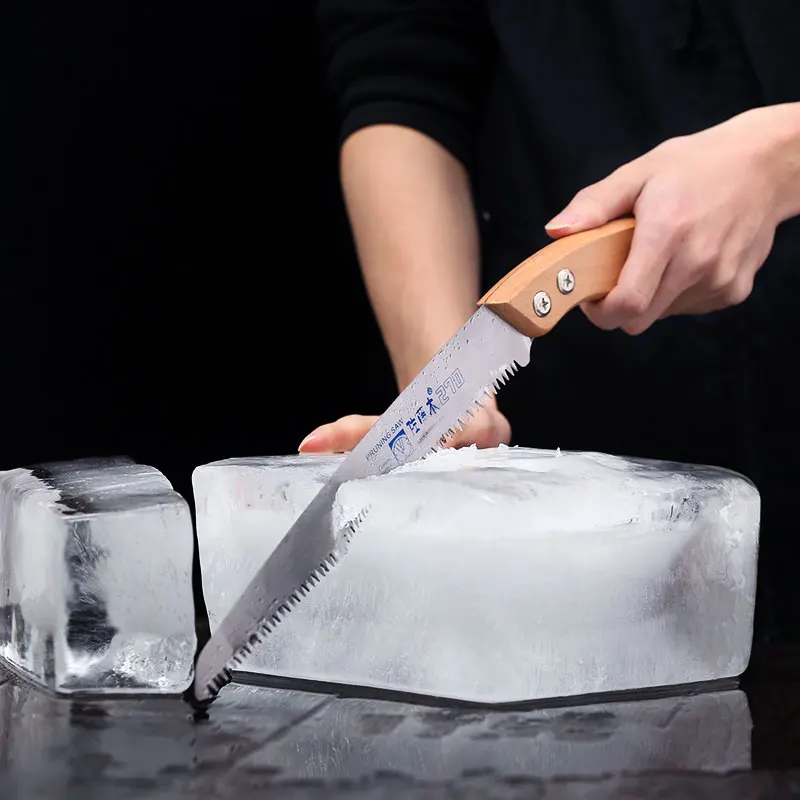 WSHYUFEI Bar bartender sawing ice Large sawtooth Hand-cut ice saw Cut ice saw Open ice saw