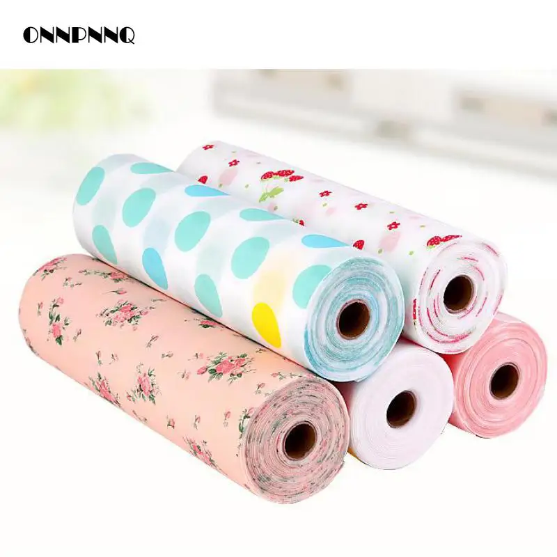 1pcs 30*300cm Floral Printing Table Mats Antibacterial Cabinet Pad Waterproof Mat Moisture-proof Pad Paper Placemats For Table