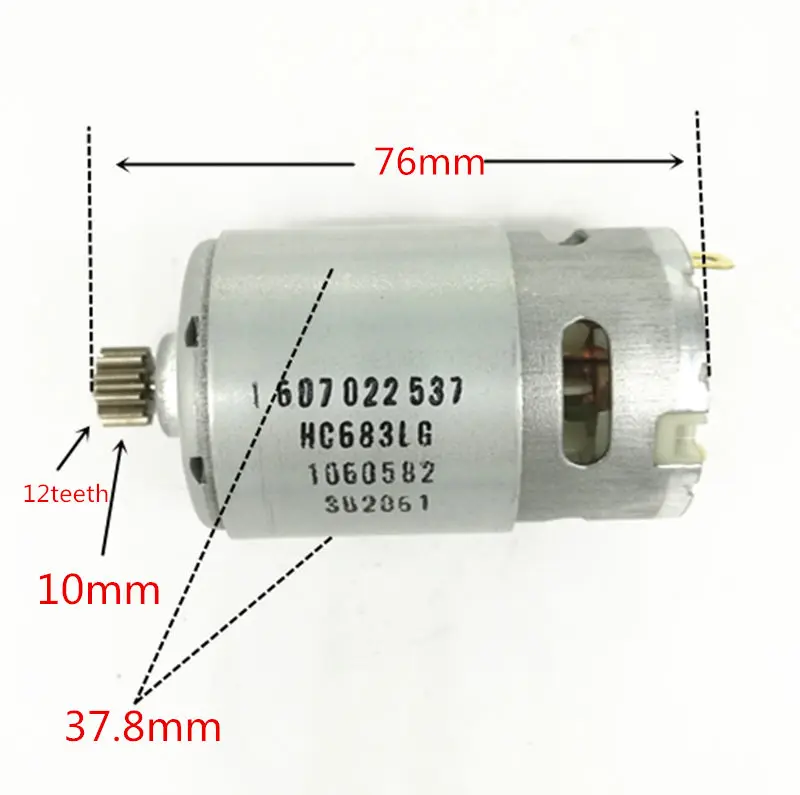 12 Teeth  Motor Parts Set 2 609 199 378 2609199378 14.4V For  BOSCH GSR1440-LI  TSR1440-LI Cordless Drill Driver