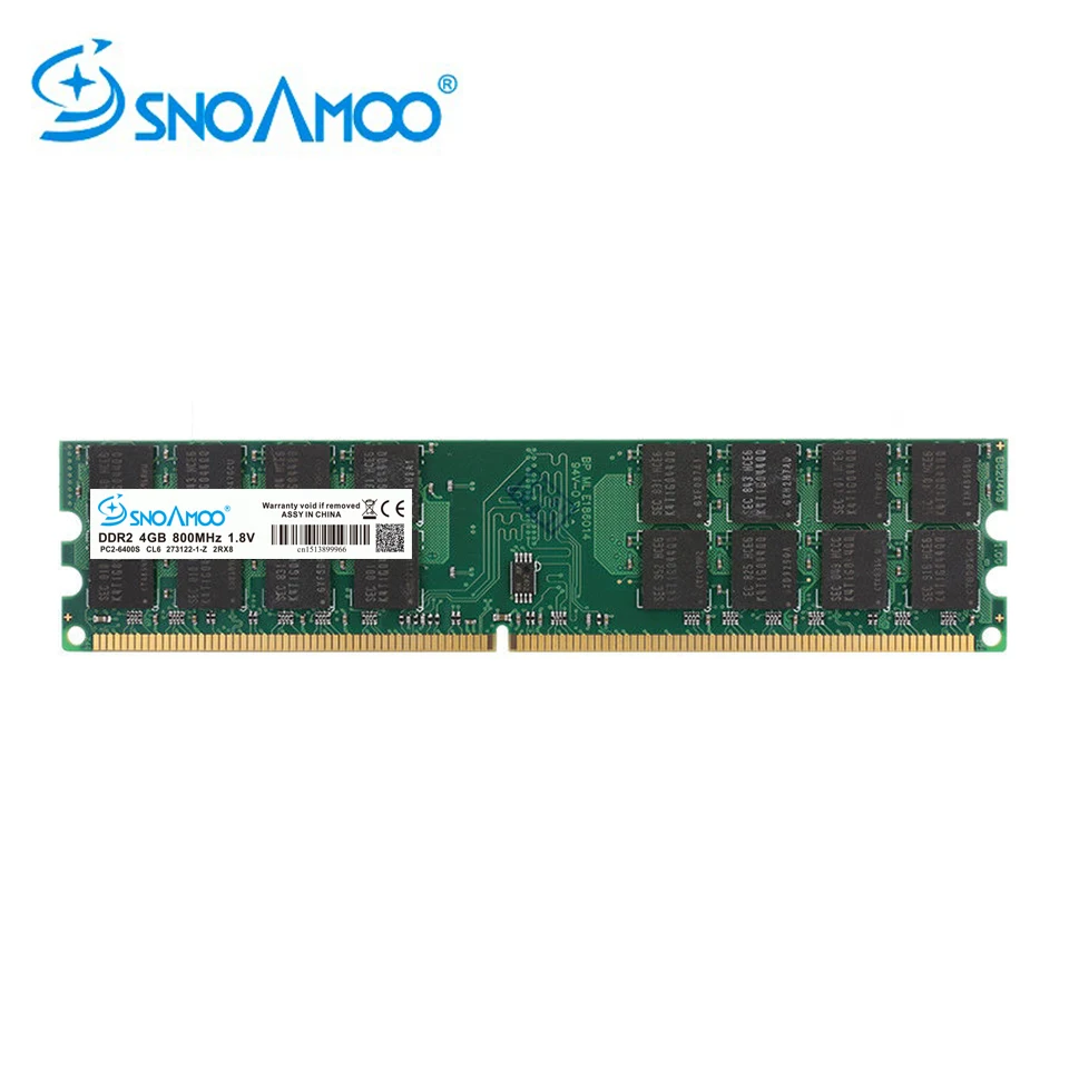 

SNOAMOO Ram DDR2 4GB 800MHz/667MHz PC2-6400 Desktop PC DIMM Memory 240 pins For AMD System High Compatible Memory Warranty