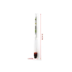 Kegland Home Brew Potrójna skala HYDROMETER/ALCOMETER 0 -100% do produkcji piwa, miernik alkoholu czerwonego wina