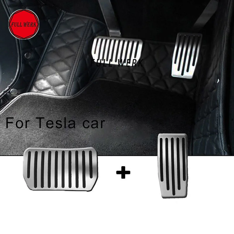 Non-Slip Foot Rest Cover Accelerator Brake Clutch Pedal Pads for Tesla Model S and Model X Auto Car Styling Accessories Set of 2