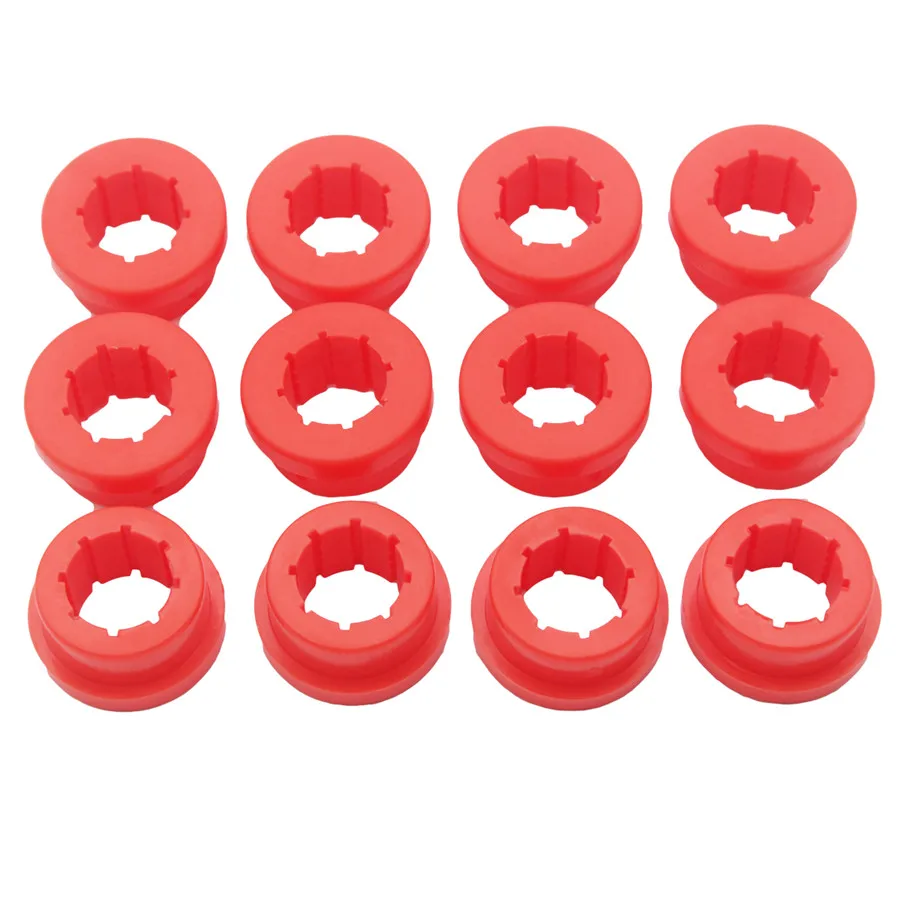 12pcs Replacement Red Bushings For Lower Control Arm Rear Camber For Civic