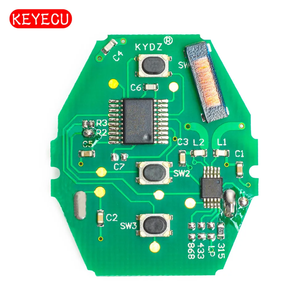 KEYECU CAS2 Remote Key 315MHz/433MHz/868MHz/315LP PCF7942 for BMW E60 5 Series, E63 6 Series 2004-2006 KR55WK47993 (KYDZ）