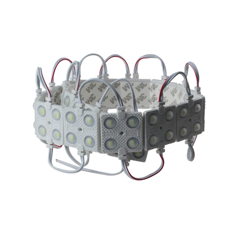 

500pcs/lot 2W LED 5730 4 LED Module 12V white wram white red green blue yellow waterproof super brighter square led modules