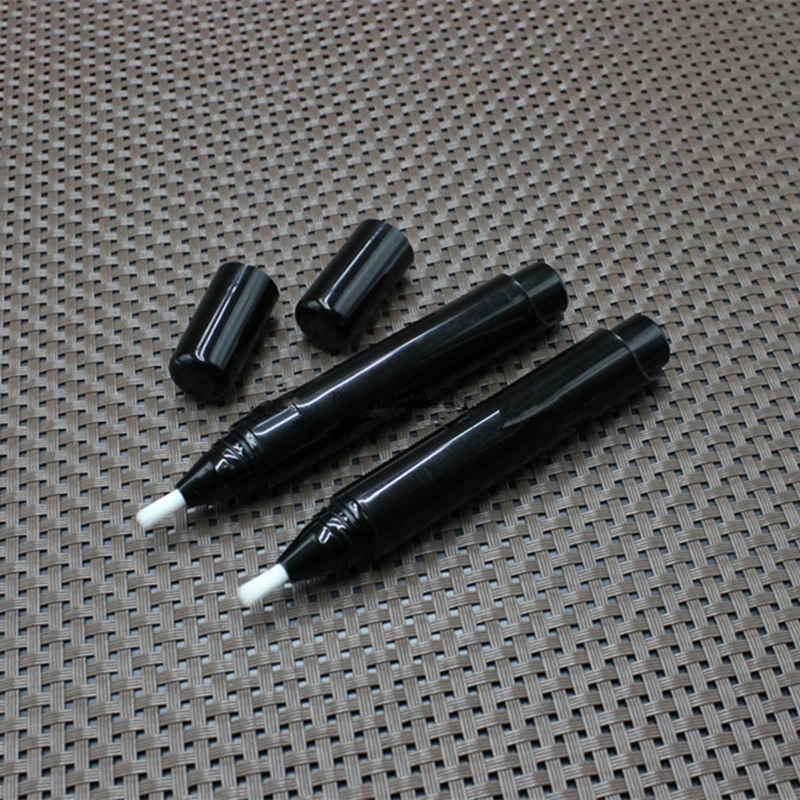 100Pcs/Lot 5ML Black white Plastic Empty Nail Oil Pen Style Bottle with Brush for Nail Polish Makeup Pen