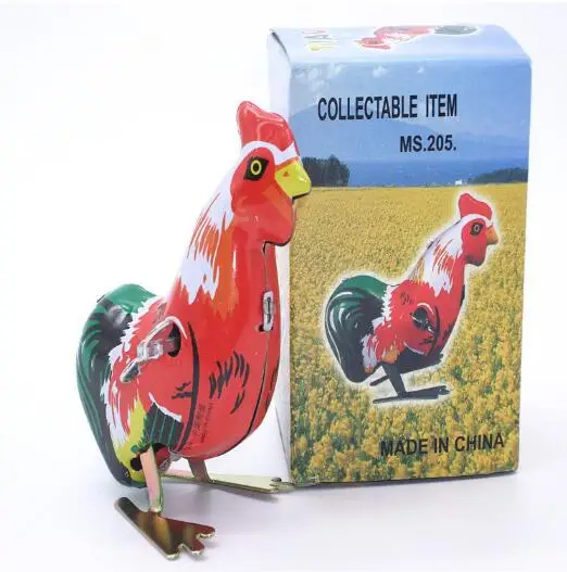 

Clockwork Funny Wind Up Cock Rooster Tin Toys Perfect Collectable Gift Kids Favors Classic Toys For Children YH998