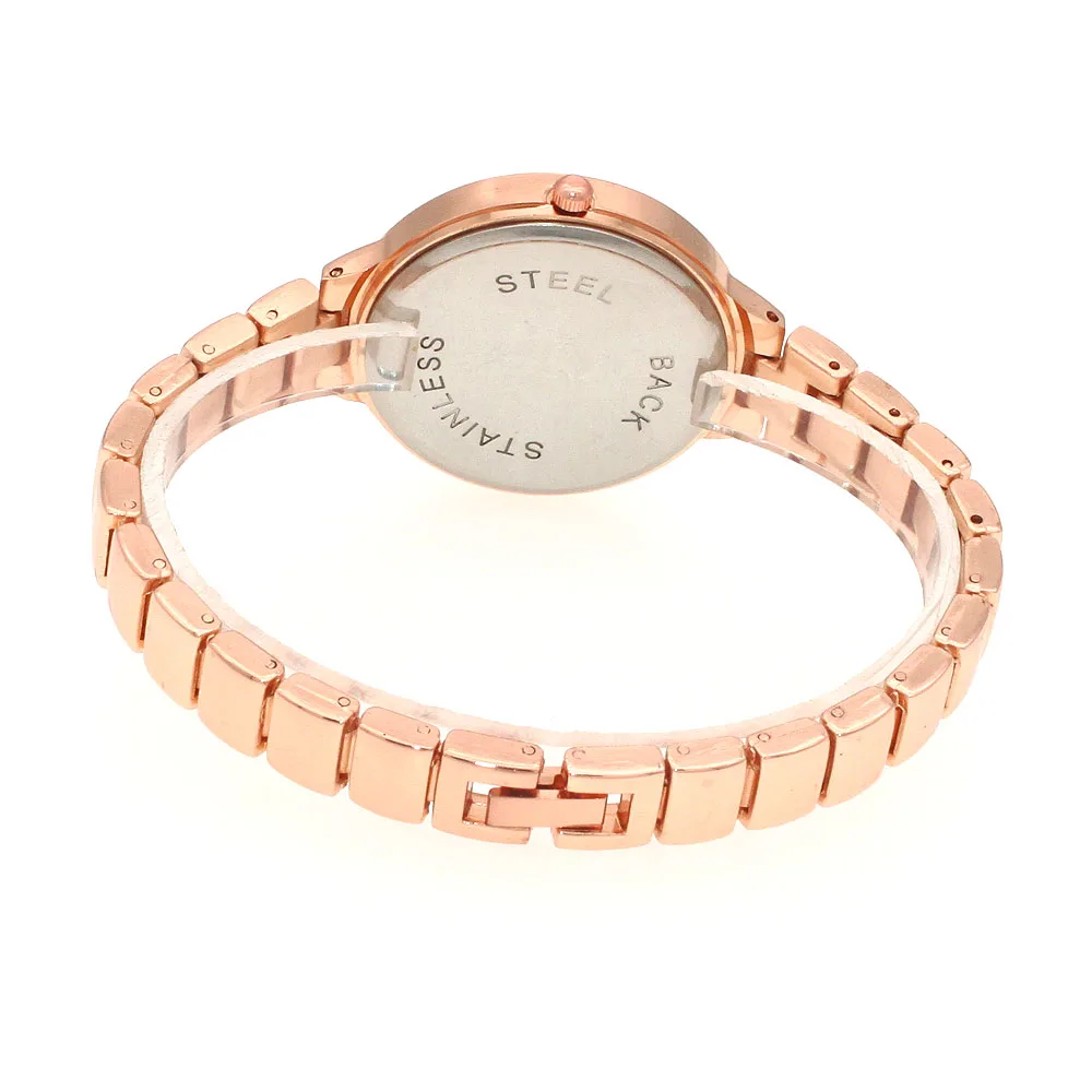 عالية الجودة انخفاض الشحن النساء السيدات روز الذهب الفضة مكتب سيدة ساعات كوارتز اليد الماس الأزياء صديقة الهدايا ساعة