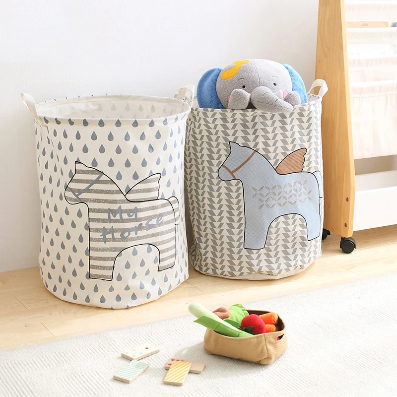 2021 Waterproof Dirty Barrel Folding Toy Creative Clothes Basket Bra Necktie Socks Storage Box Bag Bins Organizer Laundry Basket