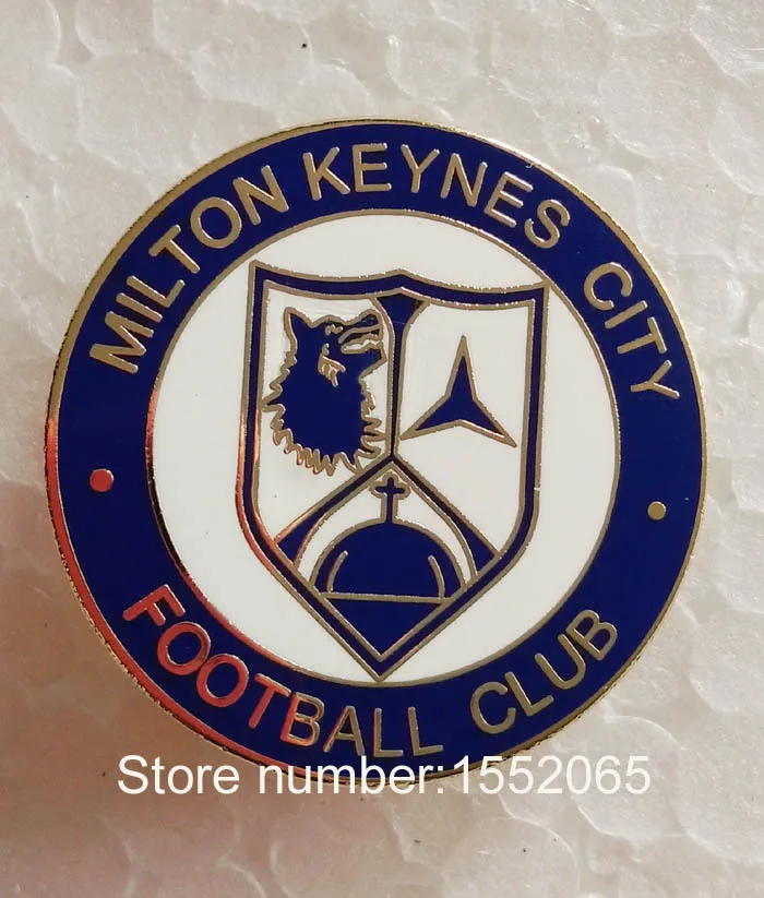 Custom Soccer Emblem MILTON KEYNES CITY FC Lapel Pin Badge