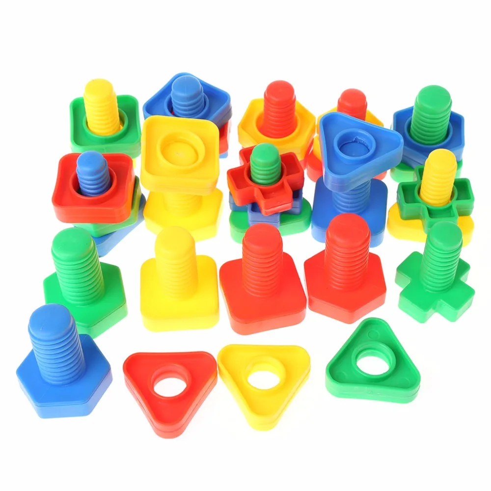 

HBB Insert Blocks Screw Building Blocks Nut Toys Children Educational Montessori Toy