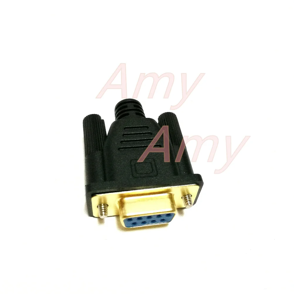 5pcs/lot  RS232 DB9 shell casing 9-pin DB9 serial shell outer mold Black Blue + gilded head