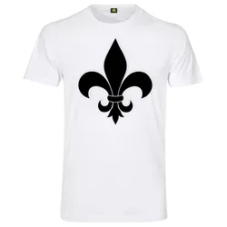 Fleur De Lys T-Shirt | Lis | Flower | Blume | Lily | Leben New Summer Style Men Short Sleeve Causal Printed Tee Shirt