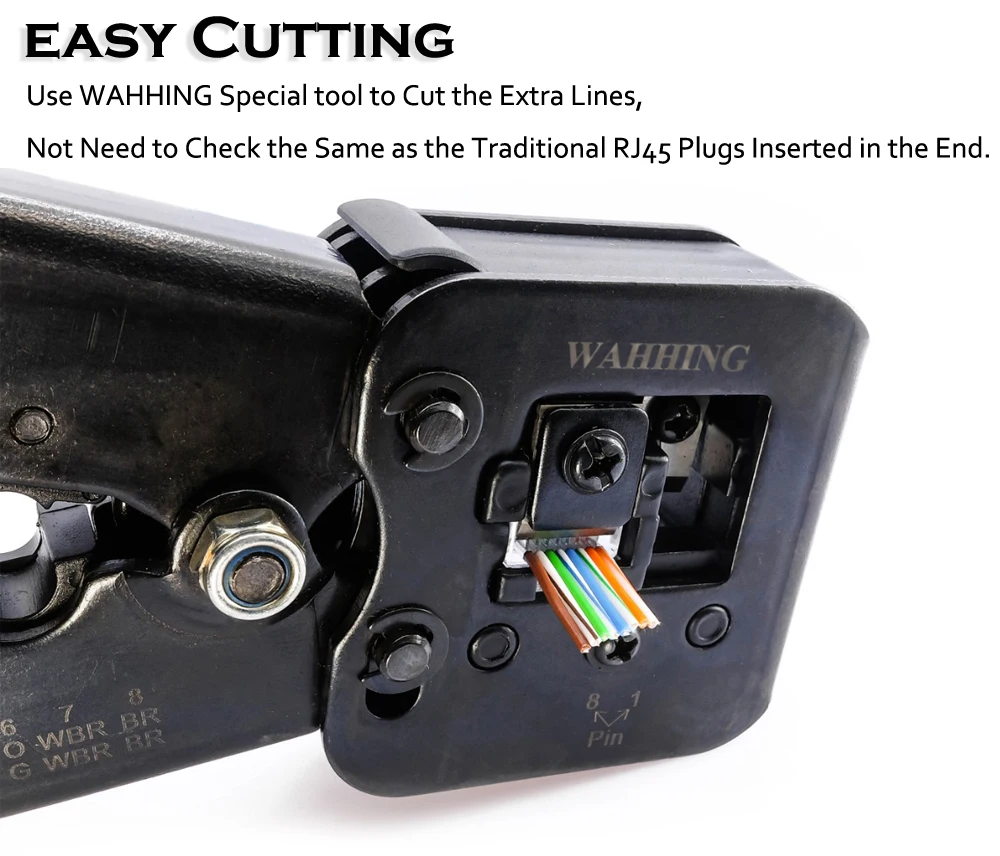 RJ45 разъем cat5e Cat6 Сетевой разъем 8P8C Неэкранированные модульные rj45 вилки utp клеммы имеют отверстие HY1525