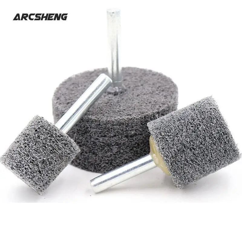 Tête de meulage en Fiber de Nylon, tige de 6mm, tête de meulage à montage spécial pour moule, finition, polissage, outils rotatifs, 1 pièce
