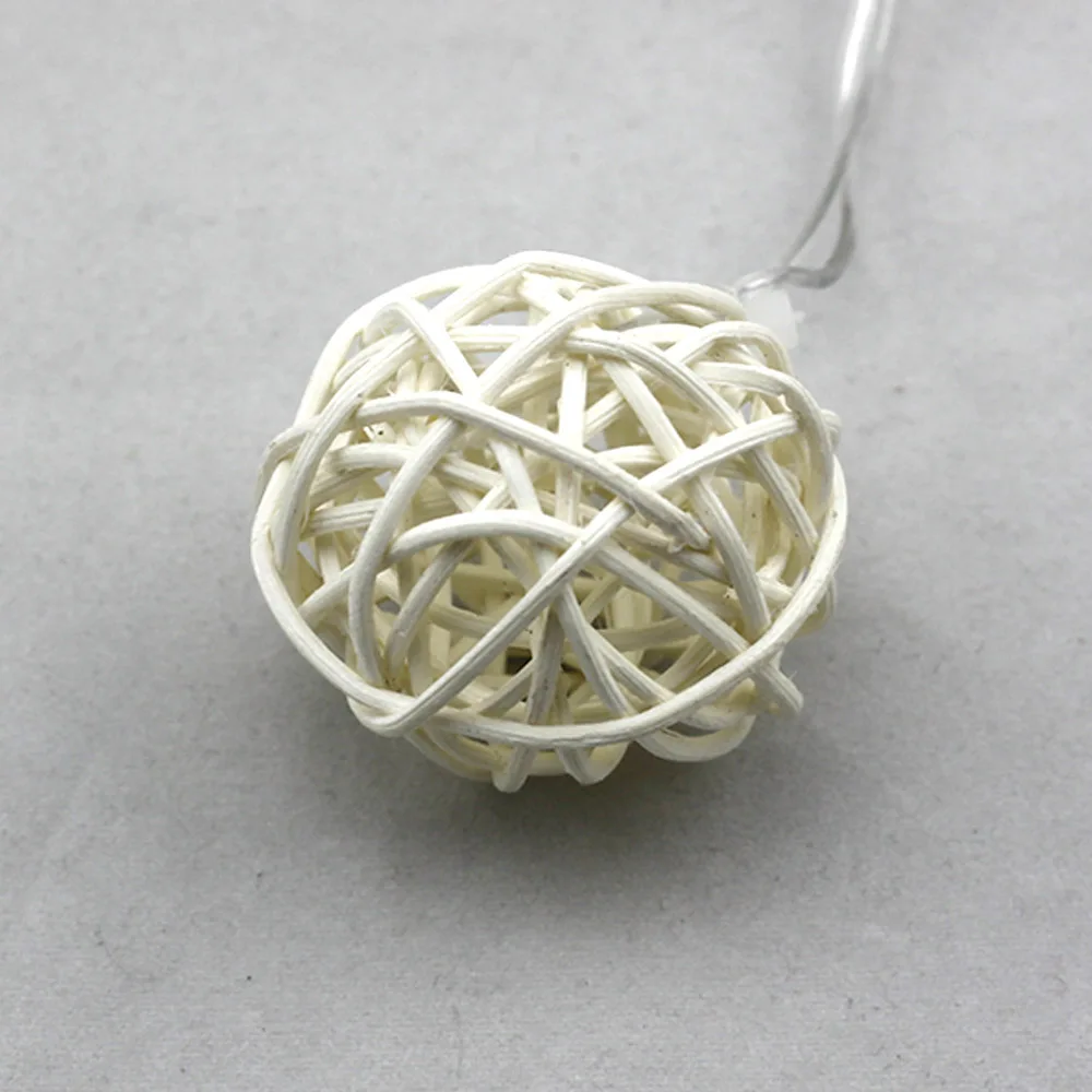 AA Battery Powered 20LED Christmas Wedding Party Fairy Holiday Decoration Warm White Rattan Ball LED String
