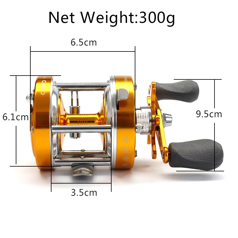 Full Metal Double Brake Fly Trolling Fishing Reel Handle Knob Carp Left/Right 2+1BB 4.2:1 Ice Fishing Spinning Bait Reels