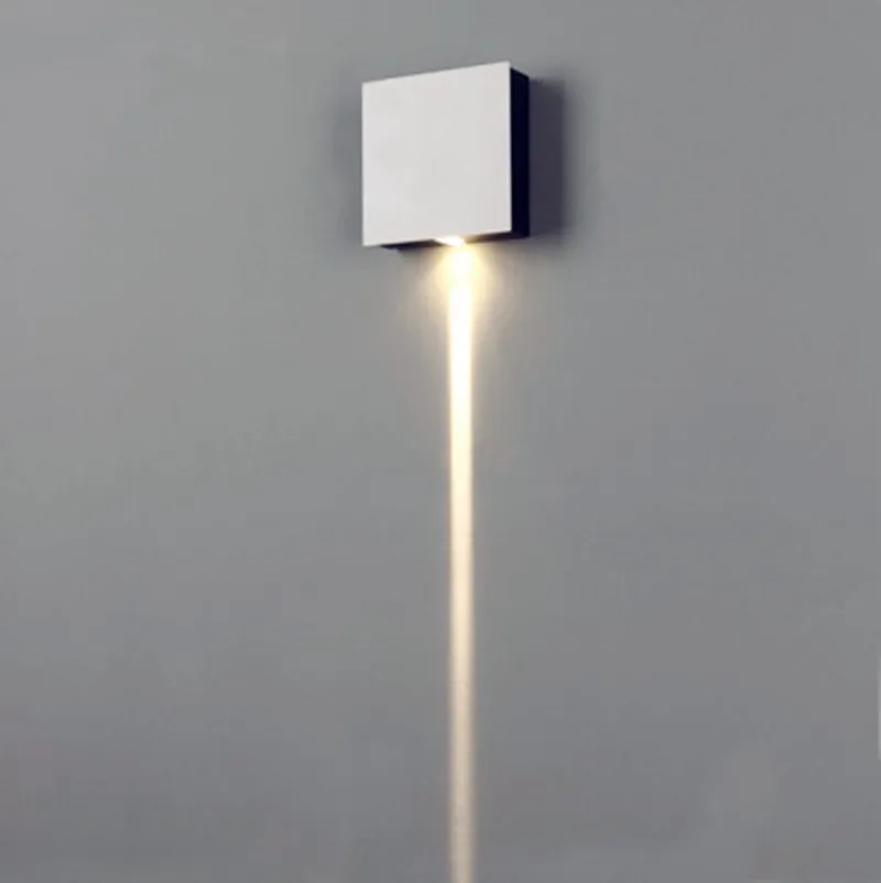 1 Narrow Beam Led Wall Sconce Effect Light Rectangle 140*140*45mm Aluminum Industrial Indoor Wall Lamp Bedroom Lighting WWL011