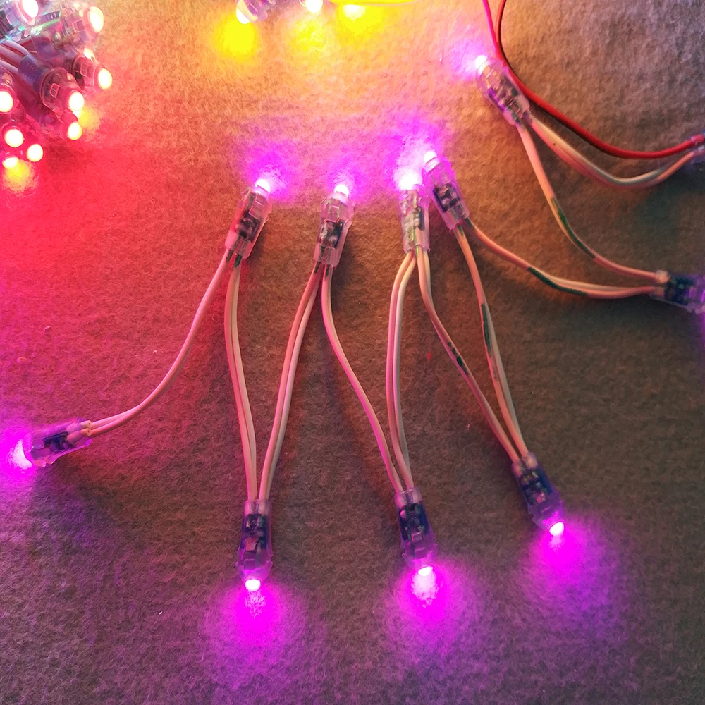 LED Module 9mm 50pcs Single Color LED Modules String Christmas Light IP68 Outdoor Waterproof Advertisement Sign Point Lights