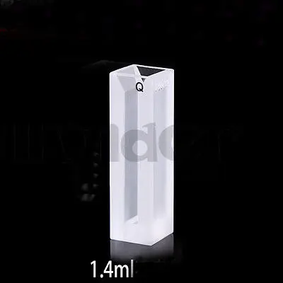 1400ul 4mm Inside Width Micro Quartz Cuvette Cell With Frosted Walls And Lid