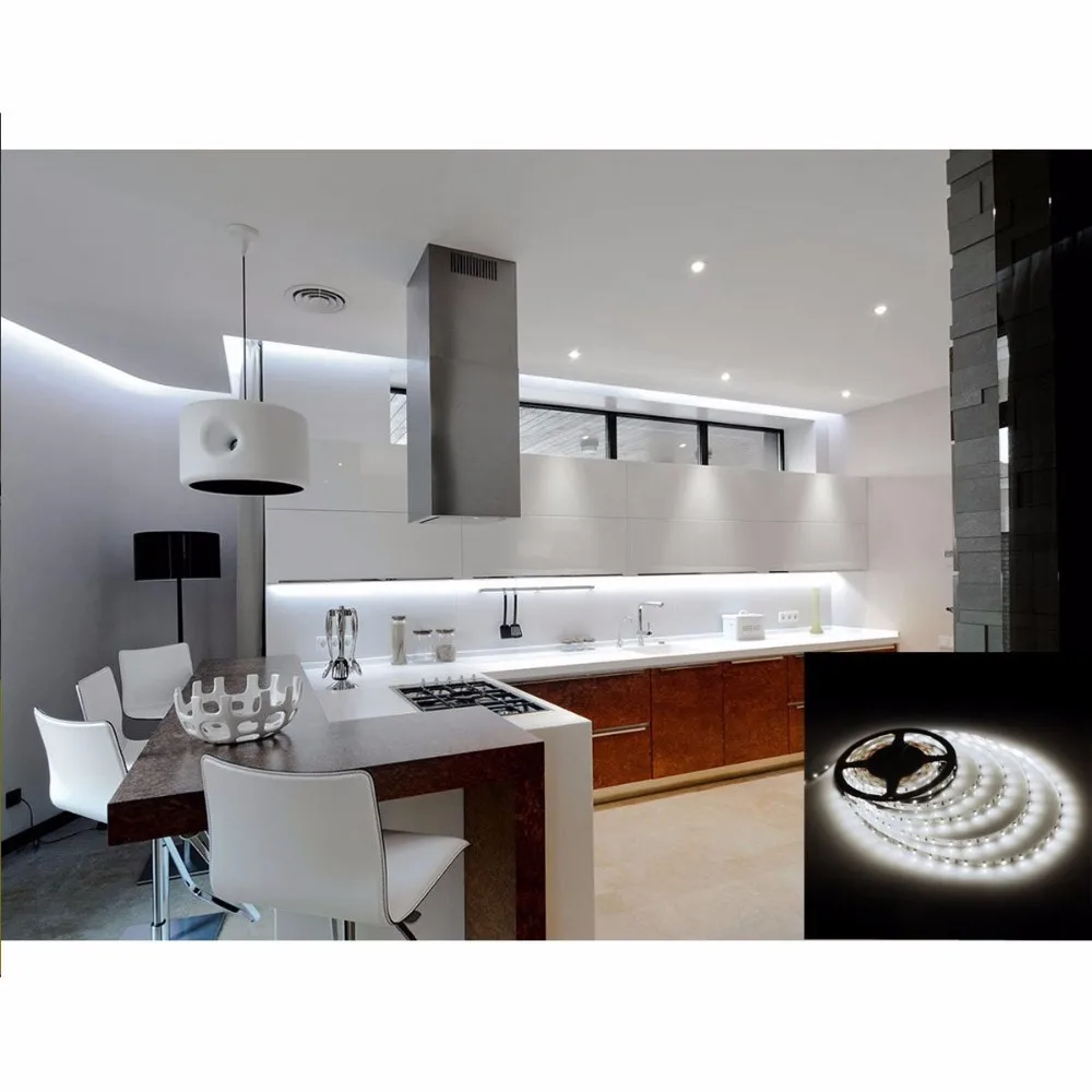 LED-Streifen Licht 4000 3000 wasserdicht 12V flexibles Band 5m natürliches Weiß 6500k kaltweiß warmweiß k k rot grün blau – Detail 7
