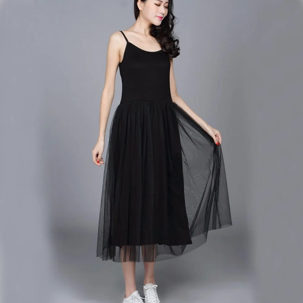 

New Arrival Summer Women Dresses Spaghetti Strap Sexy Elegant Novelty O-Neck Fashion Modal Long Dress SU0033