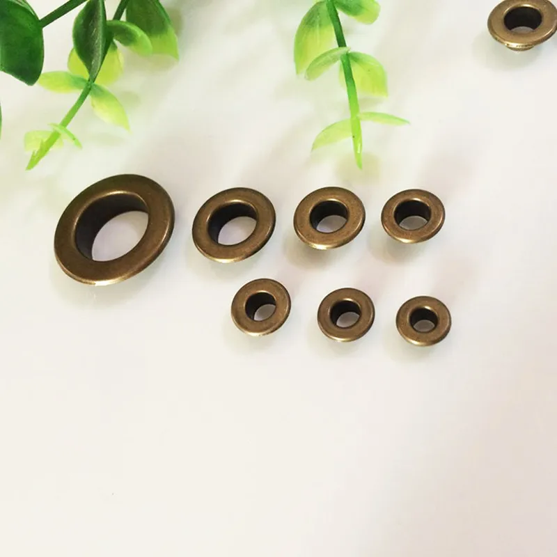 XUNZHE DIY materials 3.5mm 50pcs grommets. rivets. but. buttonholes. multicolored buckle. laces eye metal hole eyelet tool
