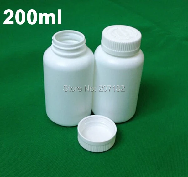 

(100pcs/lot) 200ml/200g HDPE Bottle, Packing Bottle, Capsule Bottle, Plastic Bottle - Child Proof Cap Push Down To Unscrew