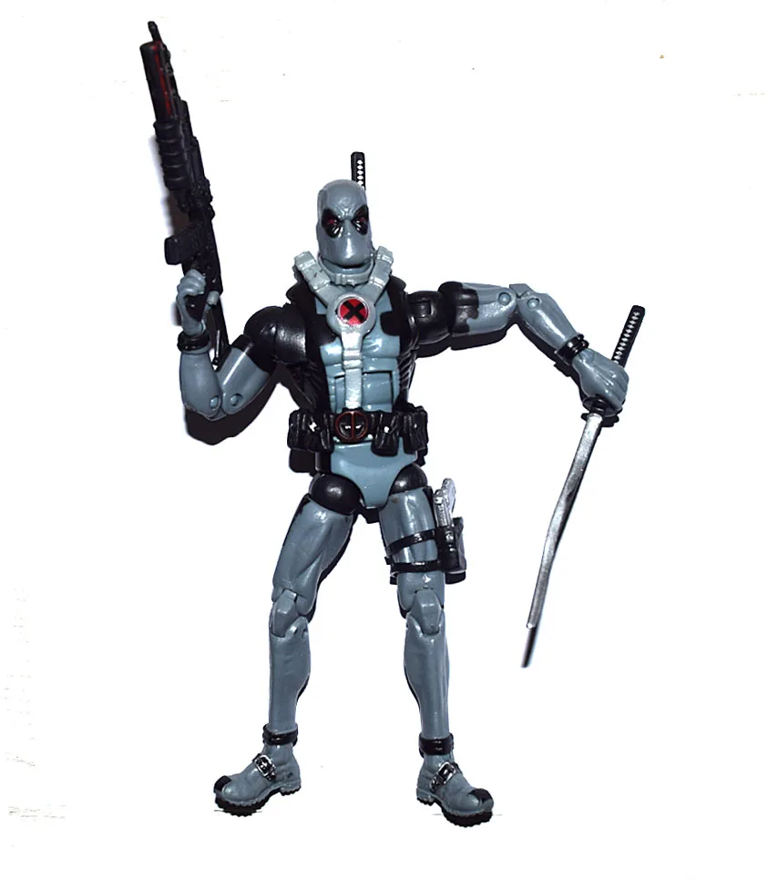 Marvel Legends Comic Super Hero X Force Deadpool Gray Suit Action Figure